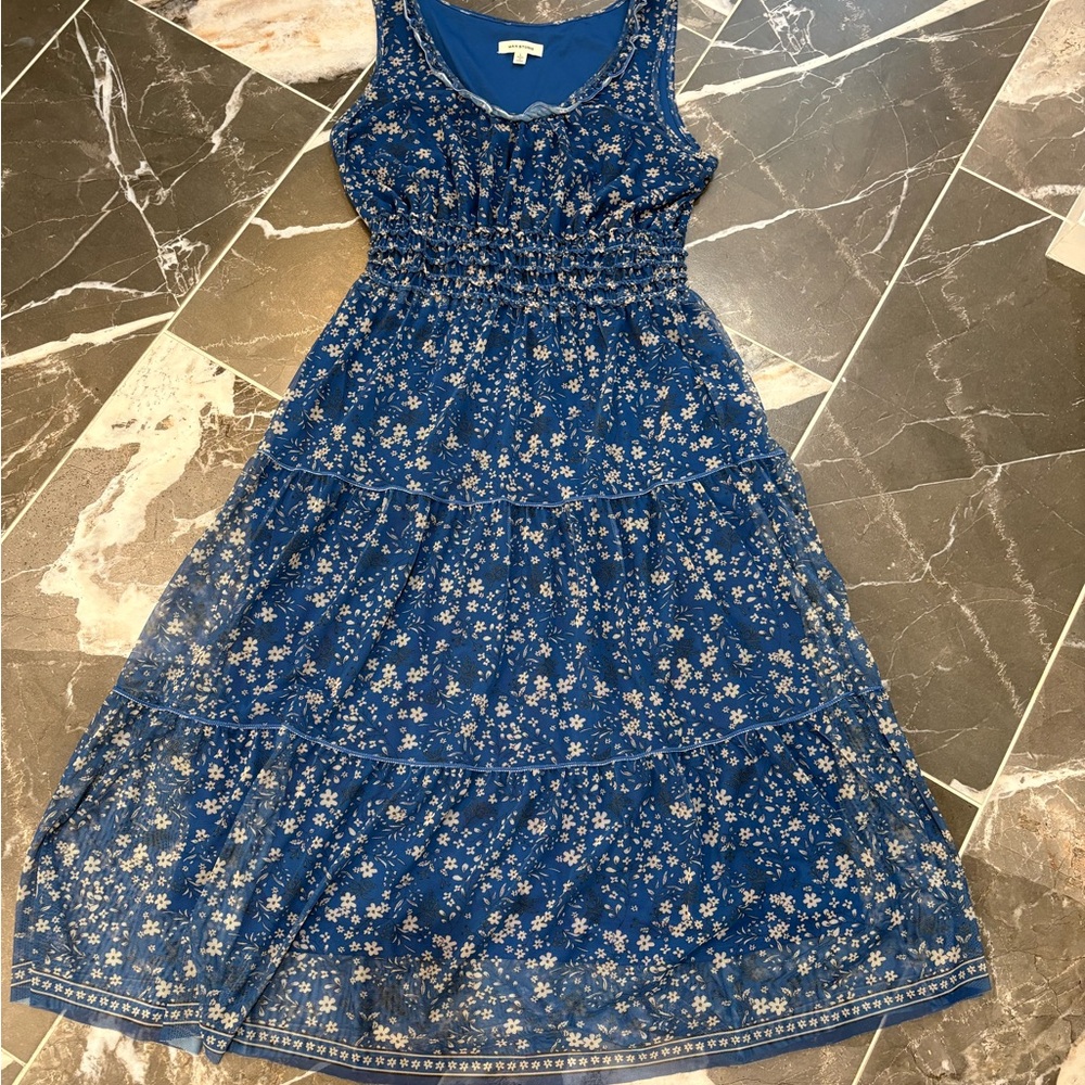 Max Studio Navy Floral Maxi Dress